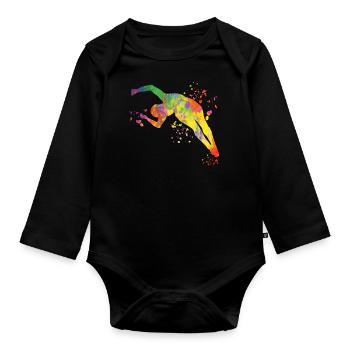 Plongeon, Plongeon synchronisé, Saut artistique - Body Bébé bio manches longues - noir - Devant