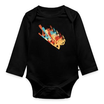 Scuba Tauchen Scuba Taucher Scuba Diver - Baby Bio-Langarm-Body - Schwarz - Vorne
