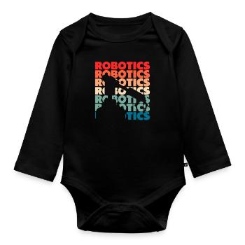 Programmeur de robots robotiques - Body Bébé bio manches longues - noir - Devant