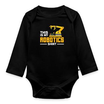 Programmeur de robots robotiques - Body Bébé bio manches longues - noir - Devant