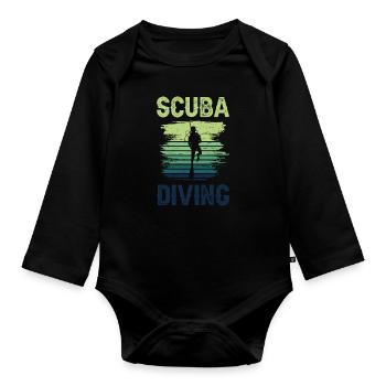 Scuba Diving for a Scuba Diver - Organic Longsleeve Baby Bodysuit - black - Front
