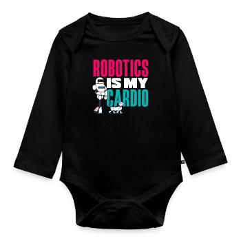 Programmeur de robots robotiques - Body Bébé bio manches longues - noir - Devant