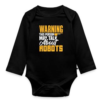 Programmeur de robots robotiques - Body Bébé bio manches longues - noir - Devant