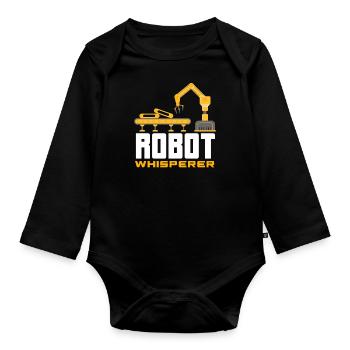 Programmeur de robots robotiques - Body Bébé bio manches longues - noir - Devant