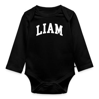 Liam - Baby Bio-Langarm-Body - Schwarz - Vorne