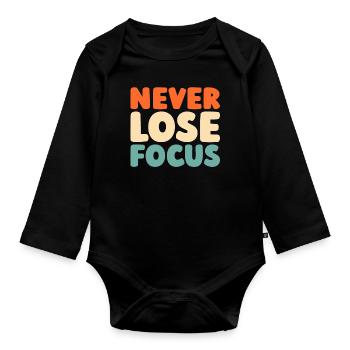 Photographer Photography Camera - Organic Longsleeve Baby Bodysuit - black - Front