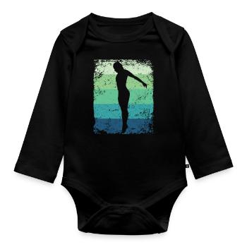 Synchronized Water Diver High Diver - Organic Longsleeve Baby Bodysuit - black - Front