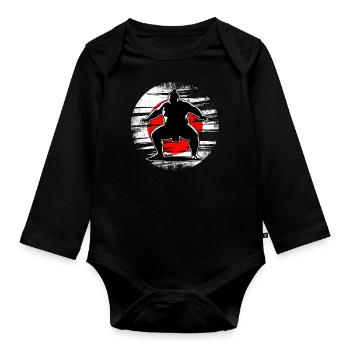 Sumo - Baby Bio-Langarm-Body - Schwarz - Vorne