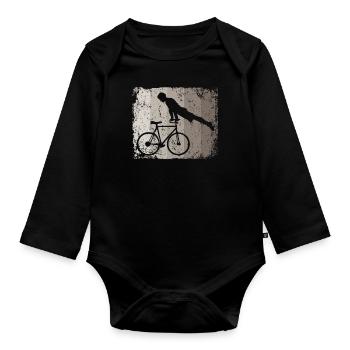 Artistic Cycling Artistic Cyclist - Organic Longsleeve Baby Bodysuit - black - Front