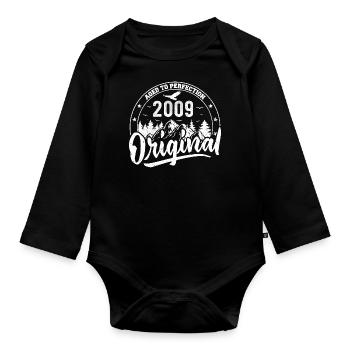 Original 2009 Vintage cadeau d’anniversaire 2009 - Body Bébé bio manches longues - noir - Devant