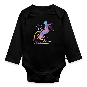 Artistic Cycling Artistic Cyclist - Organic Longsleeve Baby Bodysuit - black - Front