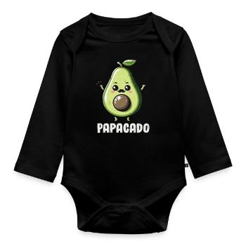 Avocado - Baby Bio-Langarm-Body - Schwarz - Vorne