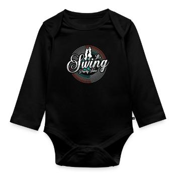 Swing Dance It's Swing Party Time Ballroom Dance - Organic Longsleeve Baby Bodysuit - black - Front