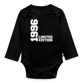 Cadeau Anniversaire Millésime 1996 Classique 1996 - Body Bébé bio manches longues - noir - Devant