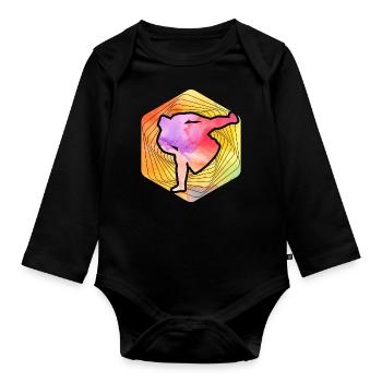Sumo - Baby Bio-Langarm-Body - Schwarz - Vorne