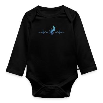 Artistic Cycling Artistic Cyclist - Organic Longsleeve Baby Bodysuit - black - Front