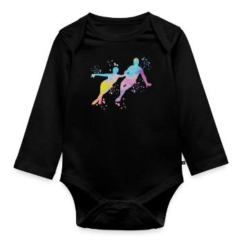 Figure Skater Ice Skating Figure Skating - Organic Longsleeve Baby Bodysuit - black - Front