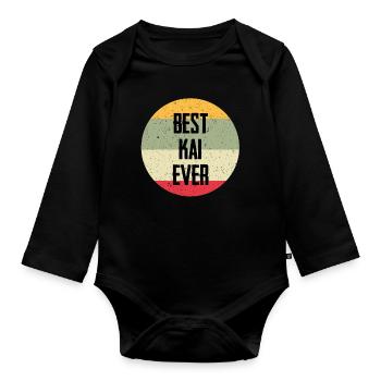 Best Kai Ever - Baby Bio-Langarm-Body - Schwarz - Vorne