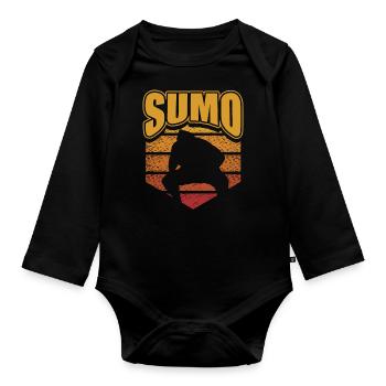 Sumo - Baby Bio-Langarm-Body - Schwarz - Vorne