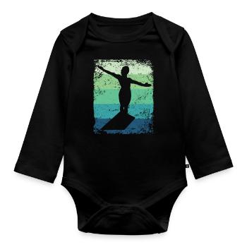 Synchronized Water Diver High Diver - Organic Longsleeve Baby Bodysuit - black - Front