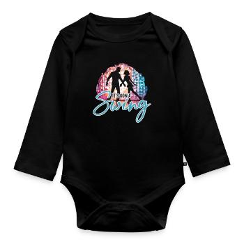 Danse Swing It’s Gon’a Swing aime la danse sportive - Body Bébé bio manches longues - noir - Devant