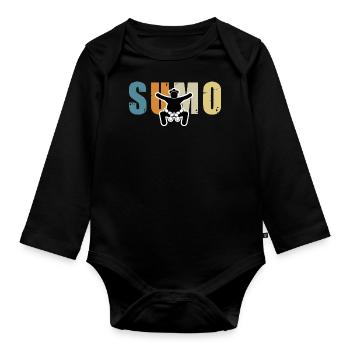 Sumo - Baby Bio-Langarm-Body - Schwarz - Vorne