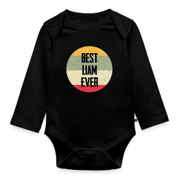 Best Liam Ever - Baby Bio-Langarm-Body - Schwarz - Vorne