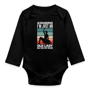 Süßes Ballerina Ballettänzerin Geschenk - Baby Bio-Langarm-Body - Schwarz - Vorne