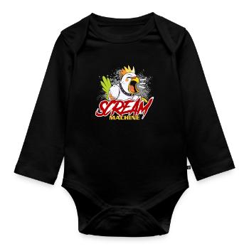 Calopsitte Scream Machine Perruche Calopsitte Lover - Body Bébé bio manches longues - noir - Devant