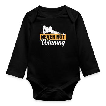 Billard - Baby Bio-Langarm-Body - Schwarz - Vorne