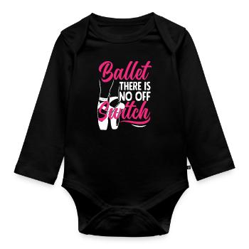 Cute Ballerina Ballet Dancer Gift - Organic Longsleeve Baby Bodysuit - black - Front