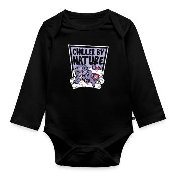 Chiller Von Natur aus Braunkehlige Pilosa folivora - Baby Bio-Langarm-Body - Schwarz - Vorne