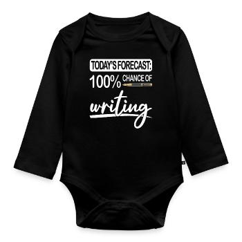 Auteur, Journaliste, Enseignant, Auteur, Créateur de contenu - Body Bébé bio manches longues - noir - Devant