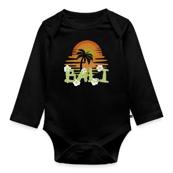 Bali - Indonesien - Baby Bio-Langarm-Body - Schwarz - Vorne