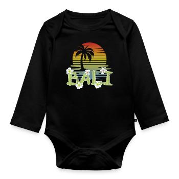 Bali - Indonesien - Baby Bio-Langarm-Body - Schwarz - Vorne