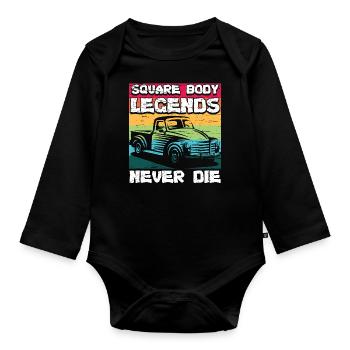 Square Body Legends Never Forget - Organic Longsleeve Baby Bodysuit - black - Front