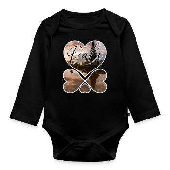 Bali - Indonesien - Baby Bio-Langarm-Body - Schwarz - Vorne