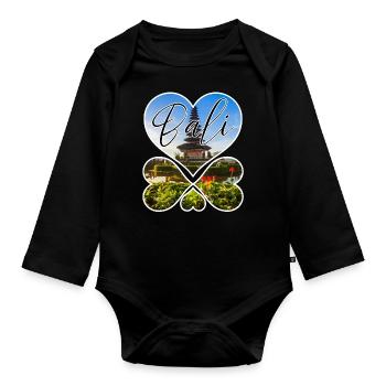 Bali - Indonesien - Baby Bio-Langarm-Body - Schwarz - Vorne