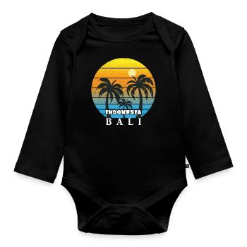Bali - Indonesien - Baby Bio-Langarm-Body - Schwarz - Vorne