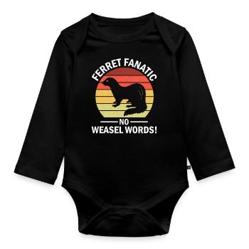 Frettchenliebhaber-besitzer - Baby Bio-Langarm-Body - Schwarz - Vorne