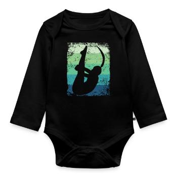 Synchronized Water Diver High Diver - Organic Longsleeve Baby Bodysuit - black - Front