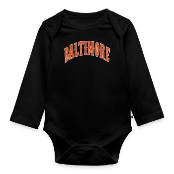 Baltimore - Baby Bio-Langarm-Body - Schwarz - Vorne