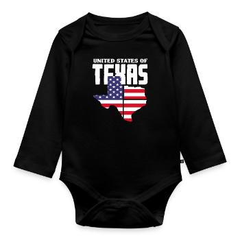 Proud Texan Texas - Organic Longsleeve Baby Bodysuit - black - Front