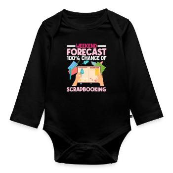 Memory Book, Scrapbook, Scrapbook, Scrapbook, Scrapbook - Organic Longsleeve Baby Bodysuit - black - Front