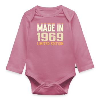 Cadeau Anniversaire 1969 Génial Depuis 1969 Retro - Body Bébé bio manches longues - mauve - Devant