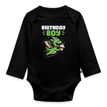Cupcake Muffin Backen Geschenk - Baby Bio-Langarm-Body - Schwarz - Vorne
