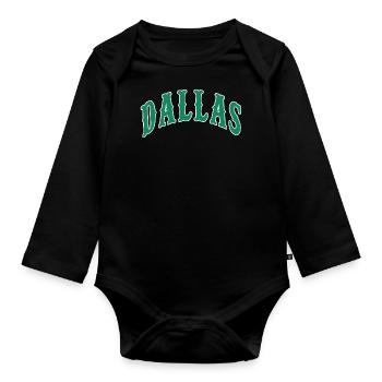 Dallas - Baby Bio-Langarm-Body - Schwarz - Vorne