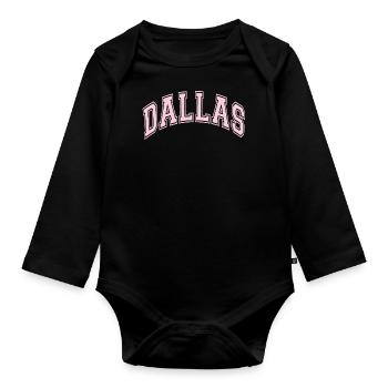 Dallas - Baby Bio-Langarm-Body - Schwarz - Vorne