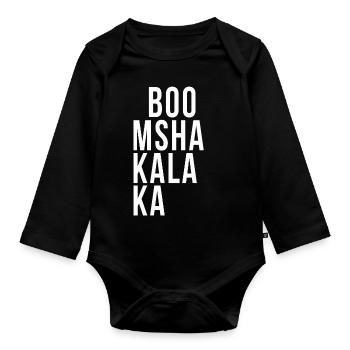 Boom Shakalaka - Baby Bio-Langarm-Body - Schwarz - Vorne