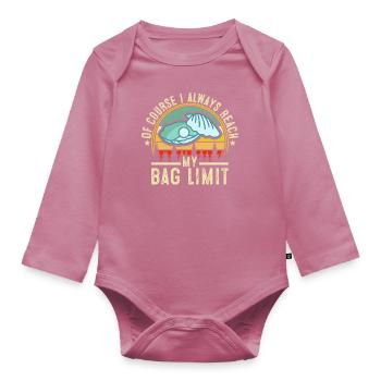 Shell Digger Enthusiast Design For - Organic Longsleeve Baby Bodysuit - mauve - Front